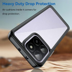 Силиконов гръб Rugged Armor за Honor X6b - черна рамка - 0