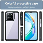 Силиконов гръб Rugged Armor за Honor X6b - черна рамка - 2