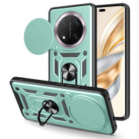 Хибриден гръб със стойка и слайдер за камера за Honor Magic7 Lite 5G - зелен