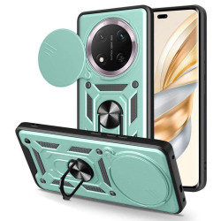 Хибриден гръб със стойка и слайдер за камера за Honor Magic7 Lite 5G - зелен
