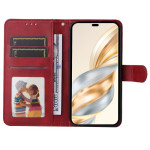 Кожен калъф тип портмоне за Honor Magic7 Lite 5G - червен - 0 Кожен калъф тип портмоне за Honor Magic7 Lite 5G - червен - 0