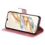 Кожен калъф тип портмоне с цип за Honor Magic7 Lite 5G - светло розов - 1 Кожен калъф тип портмоне с цип за Honor Magic7 Lite 5G - светло розов - 1