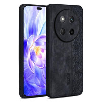 Силиконов гръб с покритие от кожа марка AZNS за Honor Magic7 Lite 5G - черен