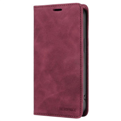 Калъф страничен flip марка BETOPNICE за Honor Magic7 Pro – винено червен