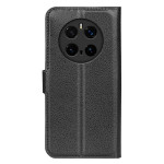 Кожен калъф тип протмоне за Honor Magic7 Pro – черен - 0 Кожен калъф тип протмоне за Honor Magic7 Pro – черен - 0