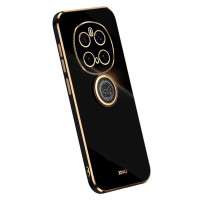 Силиконов гръб със стойка тип пръстен марка XINLI за Honor Magic7 Pro - черен