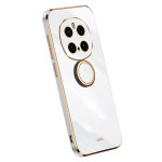 Силиконов гръб със стойка тип пръстен марка XINLI за Honor Magic7 Pro - бял