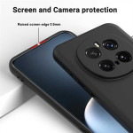 Силиконов гръб с верижка за Honor Magic7 Pro - черен - 0
