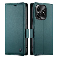 Кожен калъф тип портмоне с магнитна закопчалка за Honor X5c Plus - тюркоазен