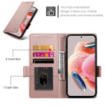 Кожен калъф тип портмоне с магнитна закопчалка за Honor X5c Plus - перлено розов - 3 Кожен калъф тип портмоне с магнитна закопчалка за Honor X5c Plus - перлено розов - 3