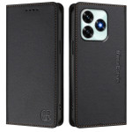 Кожен калъф тип портмоне марка RINACASIS за Honor X5c Plus – черен Кожен калъф тип портмоне марка RINACASIS за Honor X5c Plus – черен