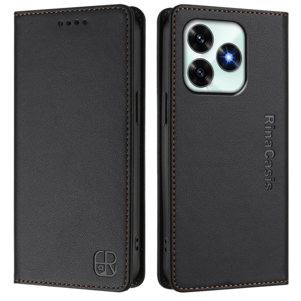 Кожен калъф тип портмоне марка RINACASIS за Honor X5c Plus – черен Кожен калъф тип портмоне марка RINACASIS за Honor X5c Plus – черен