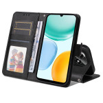 Кожен калъф тип портмоне марка RINACASIS за Honor X5c Plus – черен - 0 Кожен калъф тип портмоне марка RINACASIS за Honor X5c Plus – черен - 0