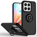 Силиконов гръб с кръгла стойка за Honor X8c - черен