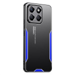 Алуминиев гръб за Honor X8c - черен със синя рамка