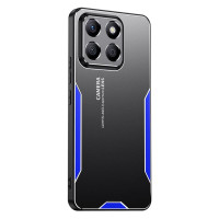 Алуминиев гръб за Honor X8c - черен със синя рамка