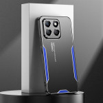 Алуминиев гръб за Honor X8c - черен със синя рамка - 0