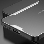 Алуминиев гръб за Honor X8c - черен със сребрист ръб - 1