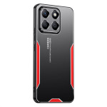 Алуминиев гръб за Honor X8c - черен с червена рамка