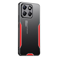 Алуминиев гръб за Honor X8c - черен с червена рамка