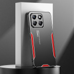 Алуминиев гръб за Honor X8c - черен с червена рамка - 0
