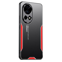 Алуминиев гръб за Huawei Nova 13 - черен с червена рамка