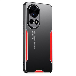 Алуминиев гръб за Huawei Nova 13 - черен с червена рамка