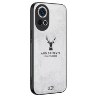 Силиконов гръб с покритие от кожа марка DEER за Huawei Nova 13 - сив