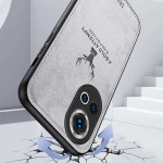 Силиконов гръб с покритие от кожа марка DEER за Huawei Nova 13 - сив - 1