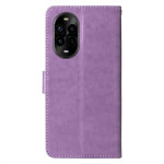 Кожен калъф тип портмоне с цветя и пеперуди за Huawei Nova 13 Pro - лилав - 3 Кожен калъф тип портмоне с цветя и пеперуди за Huawei Nova 13 Pro - лилав - 3