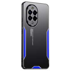 Алуминиев гръб за Huawei Nova 13 Pro - черен със синя рамка