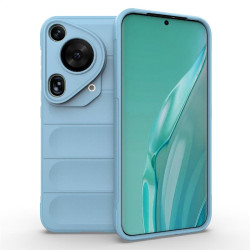 Подсилен силиконов гръб на ленти за Huawei Pura 70 Ultra - светло син