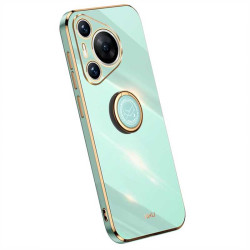 Силиконов гръб със стойка тип пръстен марка XINLI за Huawei Pura 70 - зелен