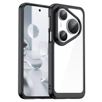 Силиконов гръб Rugged Armor за Huawei Pura 80 Ultra - черна рамка