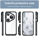 Силиконов гръб Rugged Armor за Huawei Pura 80 Ultra - черна рамка - 0