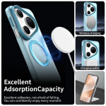 Силиконов гръб с MAGSAFE магнит за Huawei Pura 80 Ultra - синя рамка - 2