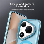 Силиконов гръб с MAGSAFE магнит за Huawei Pura 80 Ultra - синя рамка - 0