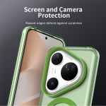 Силиконов гръб с MAGSAFE магнит за Huawei Pura 80 Ultra - зелена рамка - 0