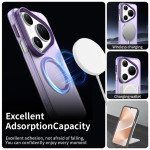 Силиконов гръб с MAGSAFE магнит за Huawei Pura 80 Ultra - лилава рамка - 1