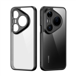 Силиконов гръб Rugged Armor марка DUX DUCIS за Huawei Pura 90s Pro Max - черна рамка