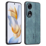 Силиконов гръб с покритие от кожа марка AZNS за Honor 90 - зелен