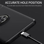 Силиконов гръб със стойка тип пръстен за Honor 90 - черен - 1