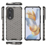 Хибриден гръб с ромбоидна шарка за Honor 90 - черен - 1