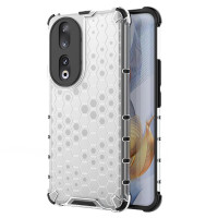 Хибриден гръб с ромбоидна шарка за Honor 90 - бял