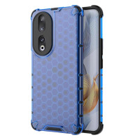 Хибриден гръб с ромбоидна шарка за Honor 90 - син