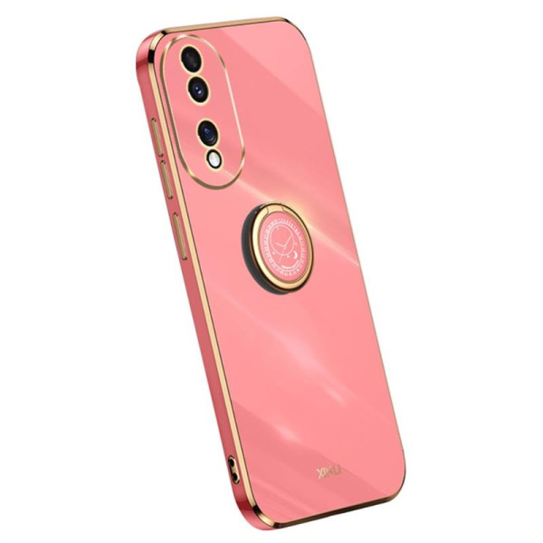 Силиконов гръб със стойка тип пръстен марка XINLI за Honor 90 - червен