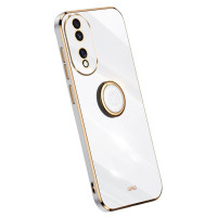 Силиконов гръб със стойка тип пръстен марка XINLI за Honor 90 - бял