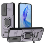 Хибриден гръб със стойка и слайдър за камера за Honor 90 Lite 5G - тъмно лилав - 1