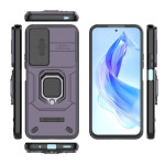 Хибриден гръб със стойка и слайдър за камера за Honor 90 Lite 5G - тъмно лилав - 2