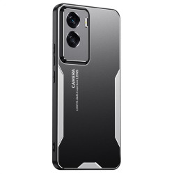 Алуминиев гръб за Honor 90 Lite 5G - черен със сива рамка